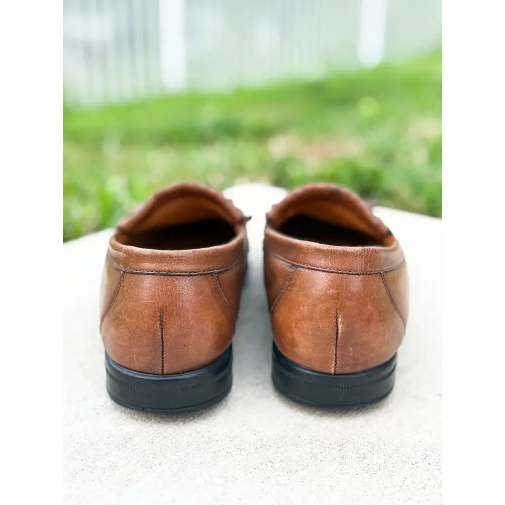 G.H. Bass & Co Brown Leather Tassel Loafers Men’s Size 9N Narrow